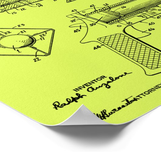 Impression de dessin d'art Pistol Rocket en 1944 (Coin)