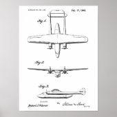 Impression de dessin d'avion Vintage 1942 (Devant)
