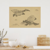 Impression de dessin de brevet d'avion de 1912 (Cuisine)