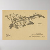 Impression de dessin de brevet d'avion de 1912 (Devant)