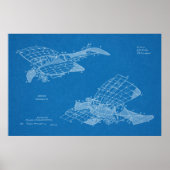 Impression de dessin de brevet d'avion de 1912 (Devant)