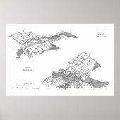 Impression de dessin de brevet d'avion de 1912 (Devant)