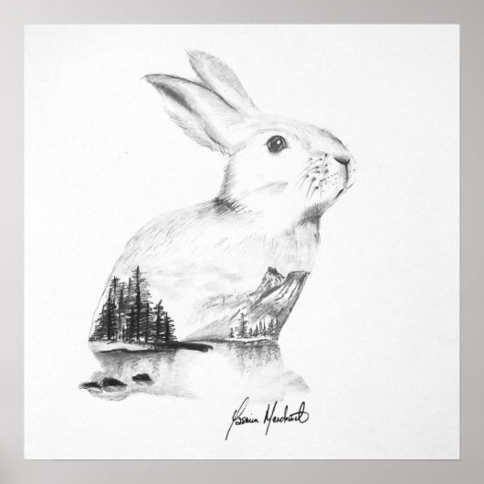 Impression de dessin de lapin (Devant)