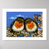 Impression de deux robins (Devant)