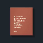 Impression de devis personnalisée sur la toile<br><div class="desc">Impression de devis personnalisée sur une toile d'enveloppement de galerie de haute qualité. Personnalisez la citation,  le lyrique,  le verset de la bible ou autre dicton pour votre toile imprimée sur mesure. Changez la police et le texte pour créer un cadeau qui touchera le coeur.</div>