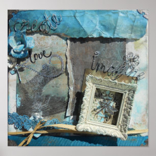 Impression de devis Turquoise multimédia mixte