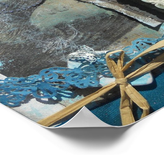 Impression de devis Turquoise multimédia mixte (Coin)