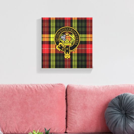 Impression de Dewar Scottish Crest et Tartan Canva (Insitu(Salon))