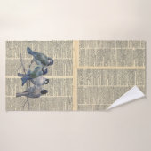 Impression de dictionnaire avec bain d'animal (Serviette de bain)