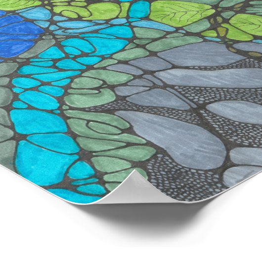 Impression de doodle surchargée 8x8in. (Coin)