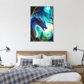 Impression de dragon lunaire et toile de lune (Insitu(Chambre))