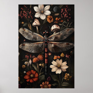 Impression de Dragonfly Dark Academia, Jardin Flor
