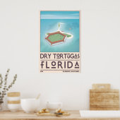 Impression de Dry Tortugas, style d'affiche de voy (Cuisine)