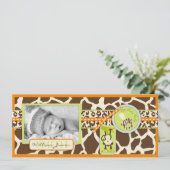 Impression de faire-part de naissance Safari Singe (Debout devant)