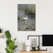 Impression de famille de canards antiques, Canard  (Bureau à domicile)