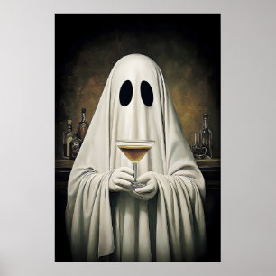 Impression de fantôme buvant un cocktail Espresso