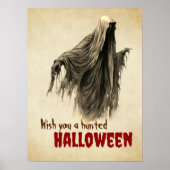 Impression de fantôme de Halloween Haunted Parchem (Devant)