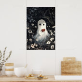 Impression de fantôme tenant un cœur dans les bois (Cuisine)