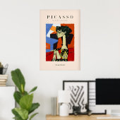 Impression de femme assise de profil cubiste de Pi (Bureau à domicile)