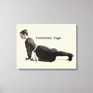 Impression de femme de yoga victorienne vintage en