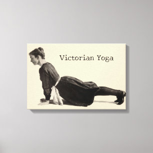 Impression de femme de yoga victorienne vintage en