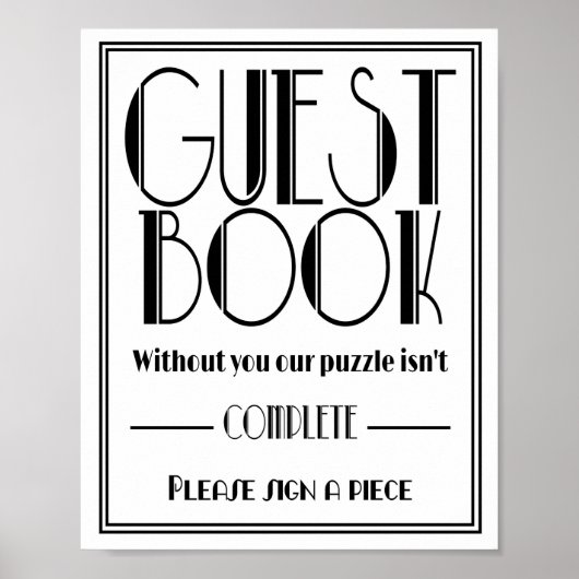 Impression de fête de mariage "Puzzle du livre d'o (Devant)