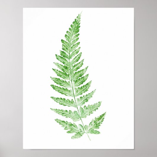 Impression de feuille de fronde de fougère verte à (Devant)