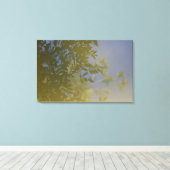 impression de feuille sur toile de fond d'eau (Insitu (Plancher de Bois))