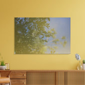 impression de feuille sur toile de fond d'eau (Insitu(Salon))