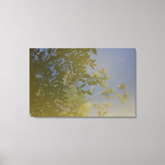 impression de feuille sur toile de fond d'eau (Recto)