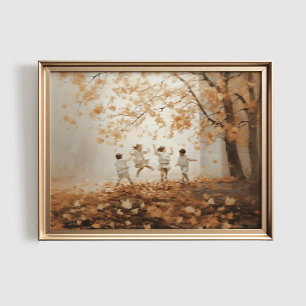 Impression de feuilles d'automne, Art imprimable d