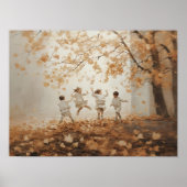 Impression de feuilles d'automne, Art imprimable d (Devant)