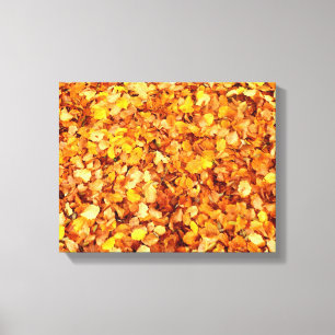 Impression de feuilles de canevas d'automne