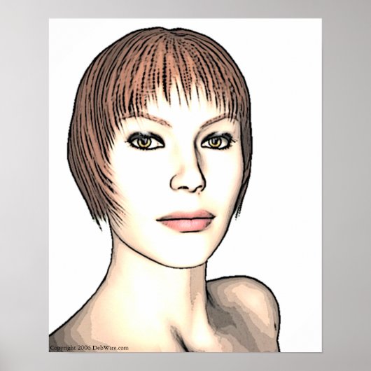 Impression de fille de glamour (Devant)