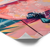 Impression de flamant rose dans une baignoire, déc (Coin)
