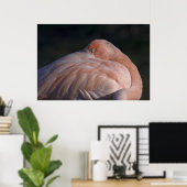 Impression de flamant rose dormant (Bureau à domicile)
