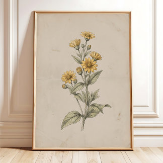 Impression de fleur de Melampodium vintage sur toi