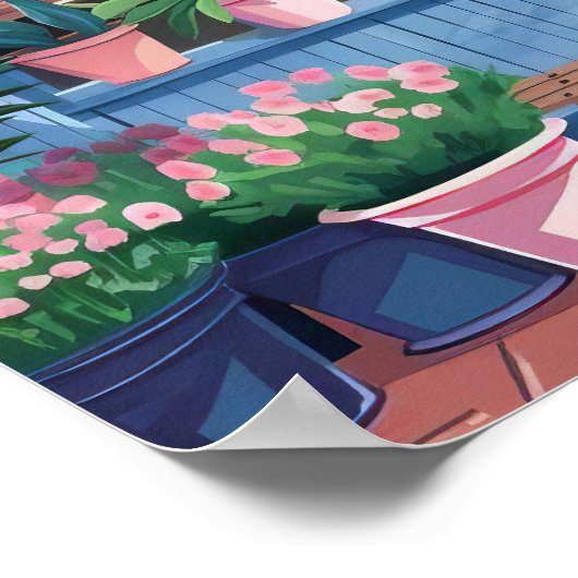 Impression de fleuriste Impression de magasin de f (Coin)