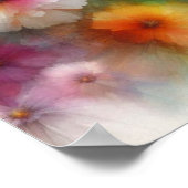 Impression de fleurs aquarelles abstraites (Coin)