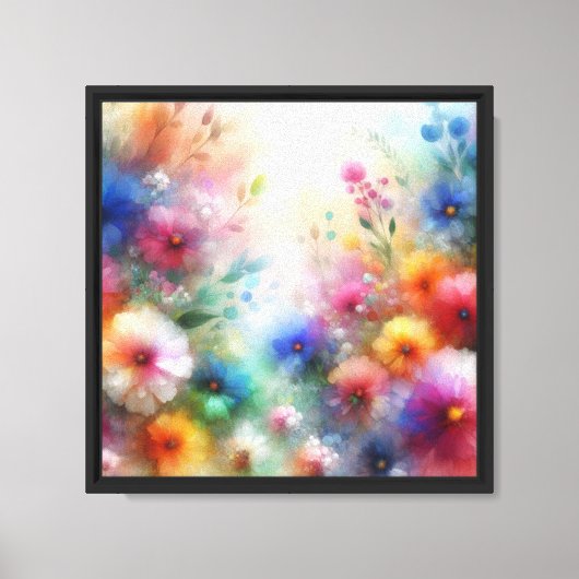 Impression de fleurs aquarelles abstraites (Recto)