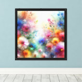 Impression de fleurs aquarelles abstraites (Insitu (Plancher de Bois))