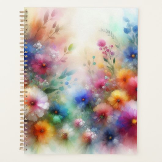 Impression de fleurs aquarelles abstraites (Devant)