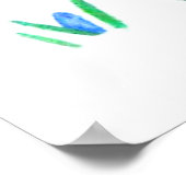 Impression de fleurs de Crocus Bleu (Coin)