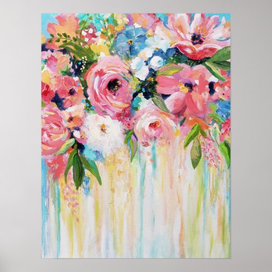 Impression de fleurs sauvages, papier affiche d'ar (Devant)