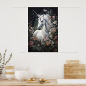 Impression de forêt florale de licorne, mur d'acad (Cuisine)