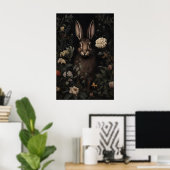 Impression de forêt lunatique florale de lapin liè (Bureau à domicile)