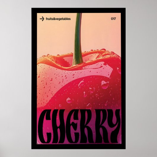 Impression de fruits vibrants - Affiche de cerise (Devant)