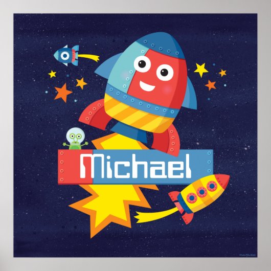 Impression de fusées Happy personnalisée (Devant)