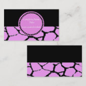 Impression de girafe avec Carte de visite d'accent (Devant / Derrière)