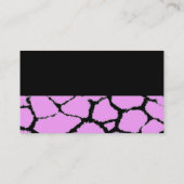 Impression de girafe avec Carte de visite d'accent (Dos)